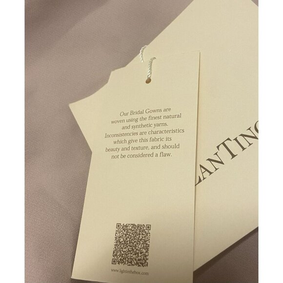 LanTing Bride Dress 4/6 Small Blush Pink 3/4 Sleeve Knee Length Fitted NWT - Picture 9 of 9